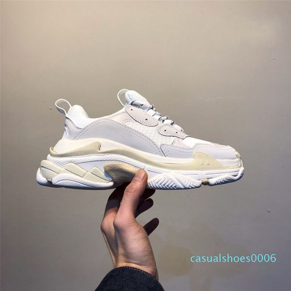 

2020 platform ace 17fw men women triple s gym red blue triple black low old dad vintage casual shoes triple-s sneakers c06