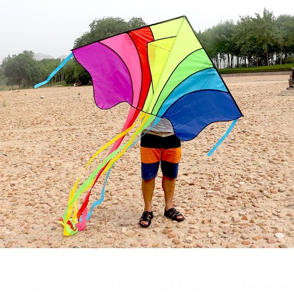 

evrgn weifang new ing rainbow color bar triangle cartoon children's weifang kite new easy to fly rainbow yi fei breeze kite long tail e