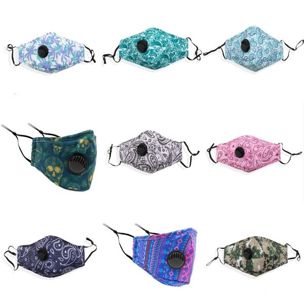 

in stock designer party mask face pm2.5 masks with breathing 100% cotton washable reusable cloth masks protection from dust pollen pet d#600, Black