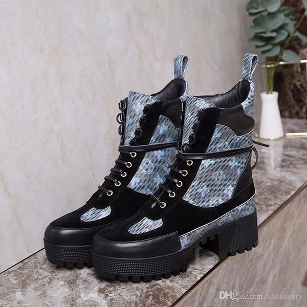 

leather women boots shoes high -motorcycle autumn winter shoes snow martin fashion boots chaussures de femme luxury desi, Black
