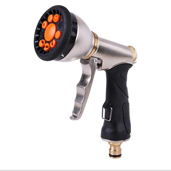 

electroplating multi-function high pressure water gun 9 function front trigger water gun metal gold car washing