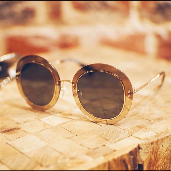 

2020 leisure classic polarized sunglasses vintage round sunglasses women fashion chain sunglassesmetal glasses frame, White;black