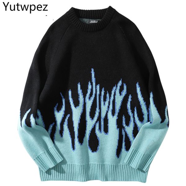 

2020 sweater men streetwear hip hop autumn new pull over spandex o-neck oversize couple casual men's sweaters, White;black