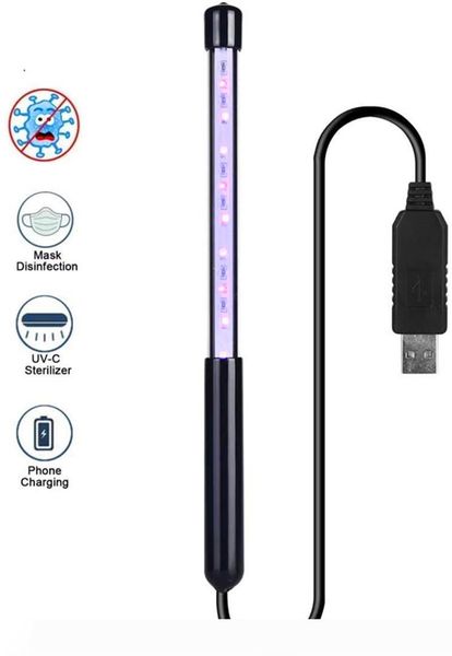 

5w uvc sterilizer ultraviolet uv light usb disinfection lamp ozone sterilization mites lights germicidal lamp anti-bacterial lights