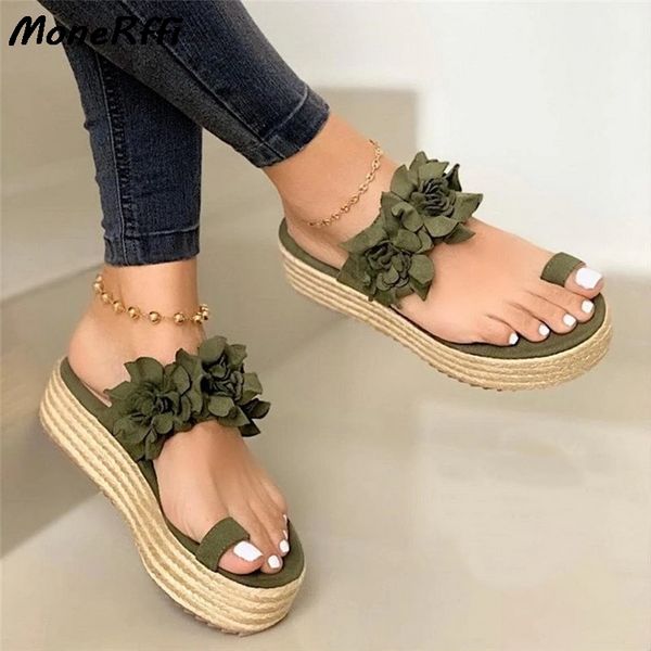 

dropship slippers lady platform flower slippers casual beach flip flops sandals women sandals high heel 2020, Black