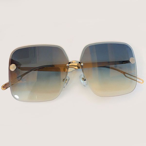 

oversized square sunglasses women men rimless sun glasses vintage uv400 eyewear, White;black