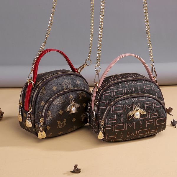 

2020 new hand female classic presbyopic shoulder messenger bag multi-layer pu handbag satchel backpack fashion chain small backpack