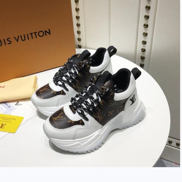 

designer luxury women's casual fashion shoes, women's outdoor casual shoes, leather material, original box 66, Black