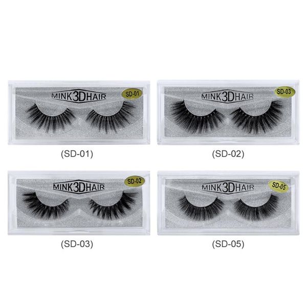 

3d mink hair fake lashes makeup beauty tools 1pair soft false eyelashes handmade lashes soft eyelash extension makeup kit