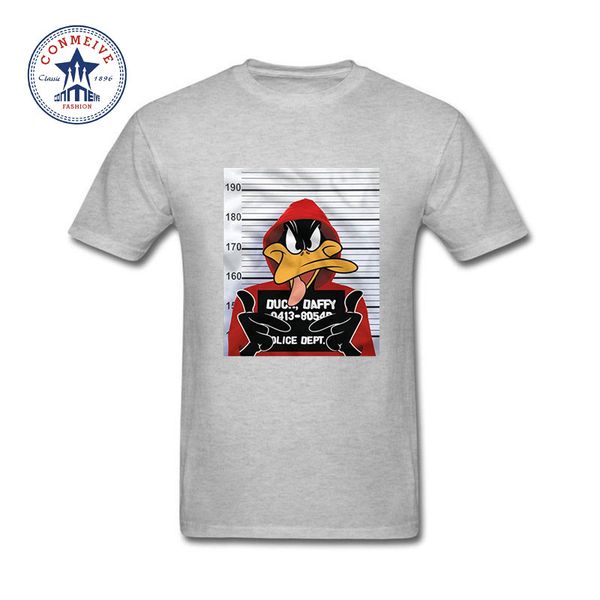 

summer natural short sleeve tshirt men clothes looney tunes daffy duck mugsprinted cotton funny t shirt for men cx200711, White;black