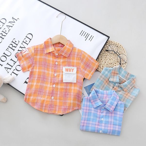 

imhyn boys' boys' striped short sleeve boys' summer tong chen shan tong chen shan children's shirt clothes new baby hand, White;black