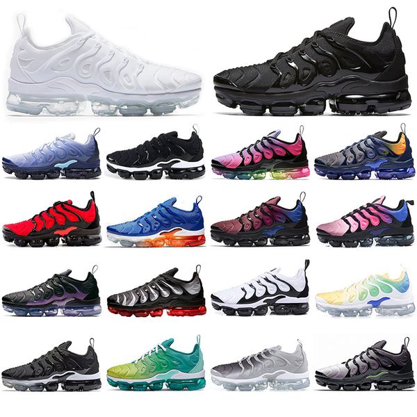 

tn men women running shoes triple black white usa bumblebee game royal light current blue outdoor mens trainer sports sneakers with socks, White;red