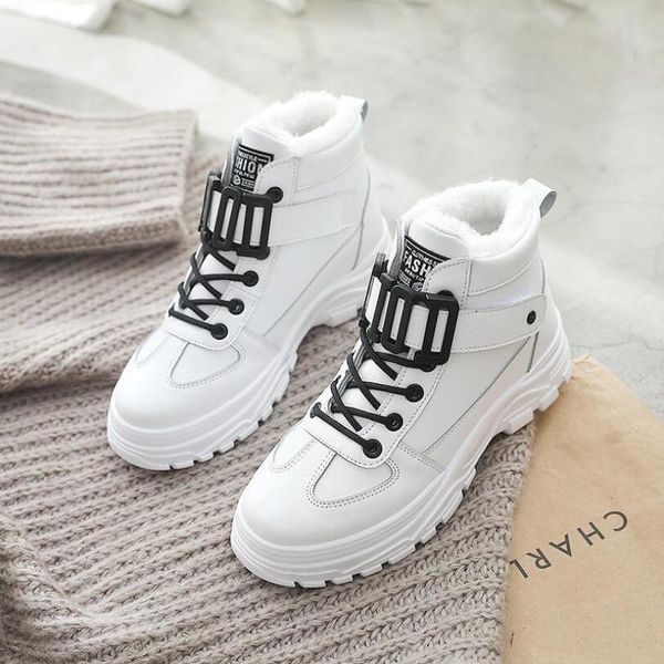 

women winter snow boots 2020 new fashion style high-shoes casual woman waterproof warm woman female white black