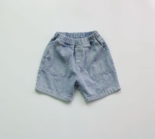 

children's korean plate boys and girls 5 and points jeans loose wash nostalgic children's jeans, Blue