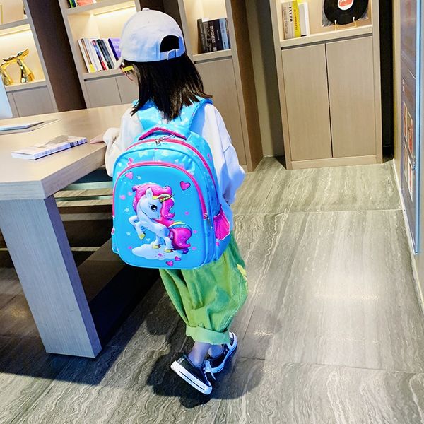 

pupil bag backpack schoolbag girl kindergarten ice and snow romance aisha unicorn dinosaur children burden reduction backpack