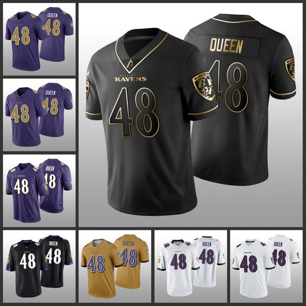 

baltimore ravens patrick queen golden edition men women youth jersey, Black;red