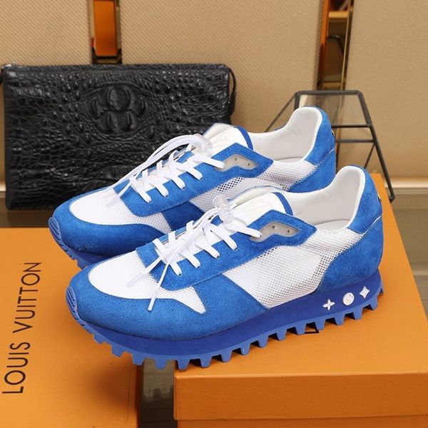 

2020 e16 fashion trend mens designer shoes leather mesh breathable comfortable outdoor shoes lace-up casual hiker shoes mens sneakers, Black