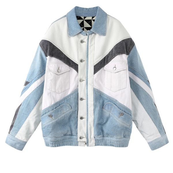 

women jacket spring / summer 2020 new denim jacket women all-match quilted cotton can be worn on both sides, Black;brown