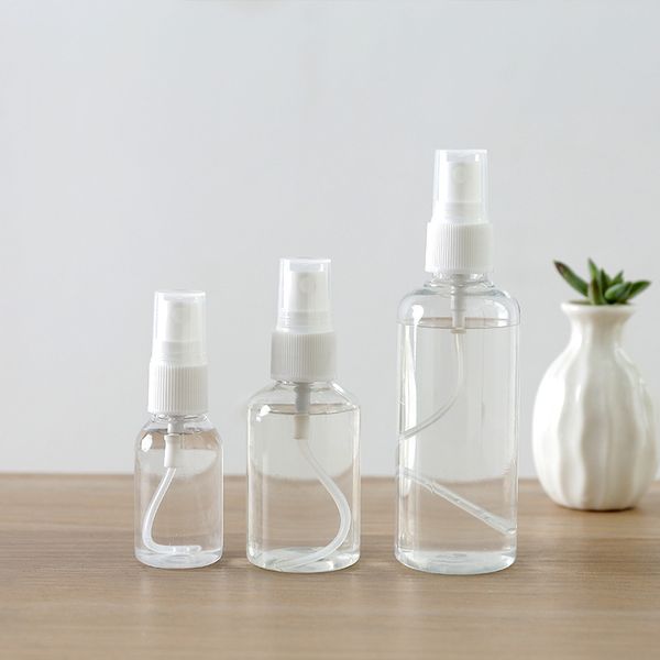 

1pcs new portablely 30ml/50ml/100ml transparent empty spray bottles plastic mini refillable container empty cosmetic containers