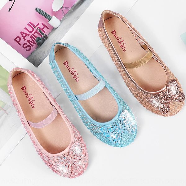 

korean style ballet children's women's new style girls' fashion princess comfortable single shoes zhongda children's sho, Black
