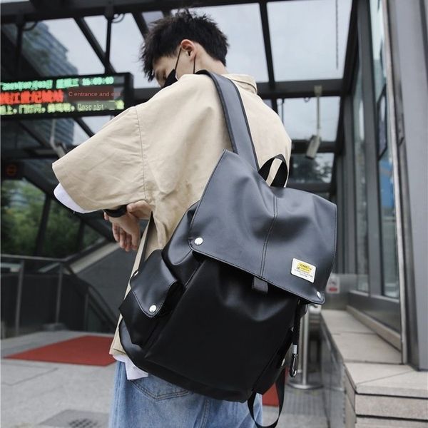 

ины сумка бренда рюкзак мужской forstudents школьный мягкая кожа мода большой емкости путешествия рюкзак корейский стиль, White