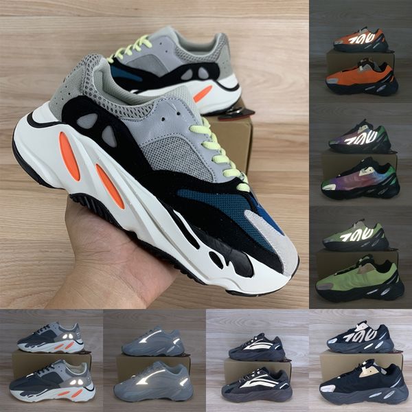 

classic wave runner solid grey 700 kanye west running shoes orange triple black phosphor bone sneakers carbon teal blue mens womens shoes
