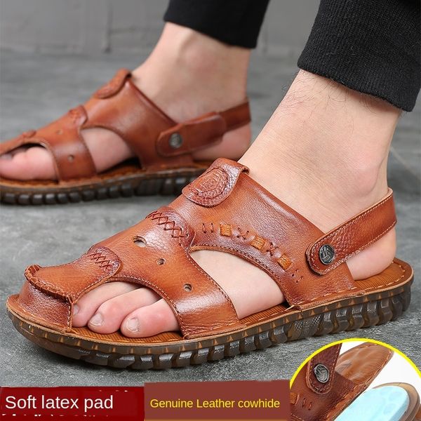 

xia jixin мужские подлинные кожаные мужские модные случайные и latex сандалии первый слой коровьей оголовье латексный коврик сандалии полови