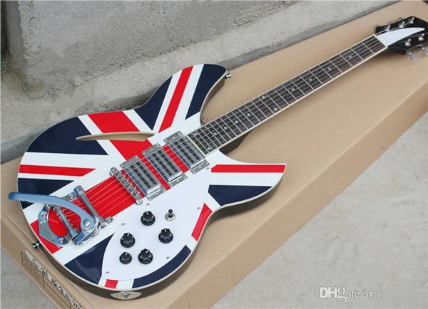 

24 trastes da guitarra elÃ©trica comteste padrÃ£o da bandeira, escudobranco, rosewood fingerboard, sistema tremolo, oferecendo serviÃ§os pers