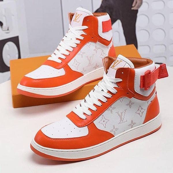 

new men shoes boots casual luxury fashion rivoli sneaker boot casual men shoes boots chaussures pour hommes leather casual men shoes sale, Black