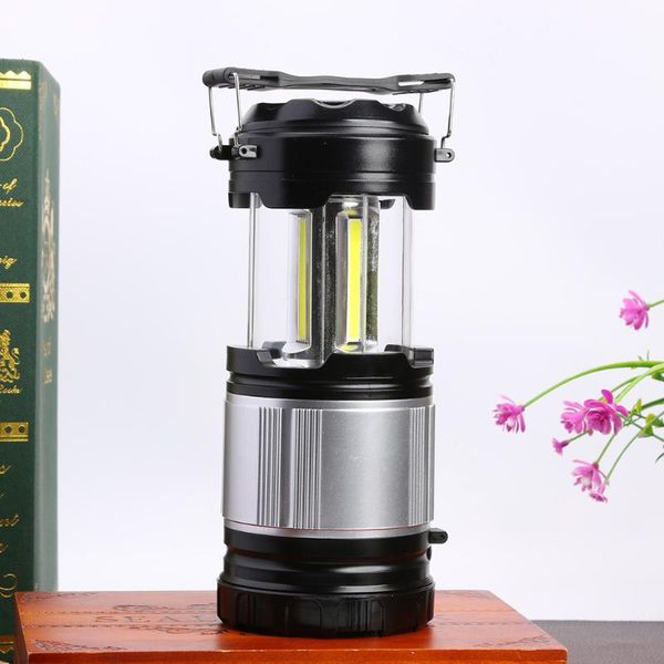 

portable lanterns 5w cob led camping lamp lantern 300lm waterproof collapsible tent handheld spotlight