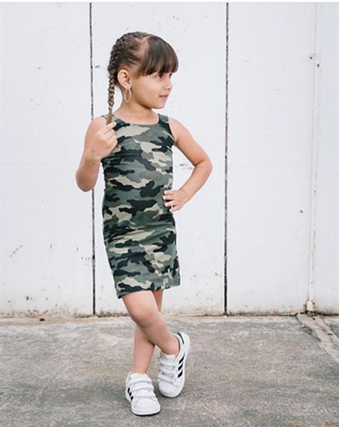

2020 toddler kids baby girls camo backless dress clothes little gilr party casual dresses sundress clothing outfit t200709, Red;yellow