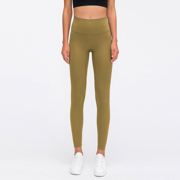 

ins yoga new high waist yoga women's skin-friendly nude hip-lifting slimming fitness pants no embarrassment line sports cropped pants, White;red