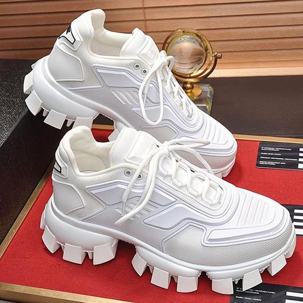 

breathable cloudbust thunder knit sneakers men 's shoes scarpe sportive da uomo sale comfortable luxury shoes lace -up casual men shoe, Black