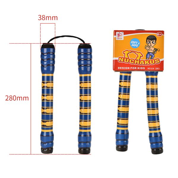 

physical exercise nunchakus beginners children nunchakus taekwondo hall practice students two sections of the stick