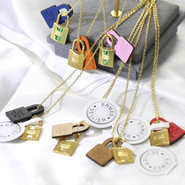 

европейские и американские моды многоцветной ожерелье замок 2020, Silver