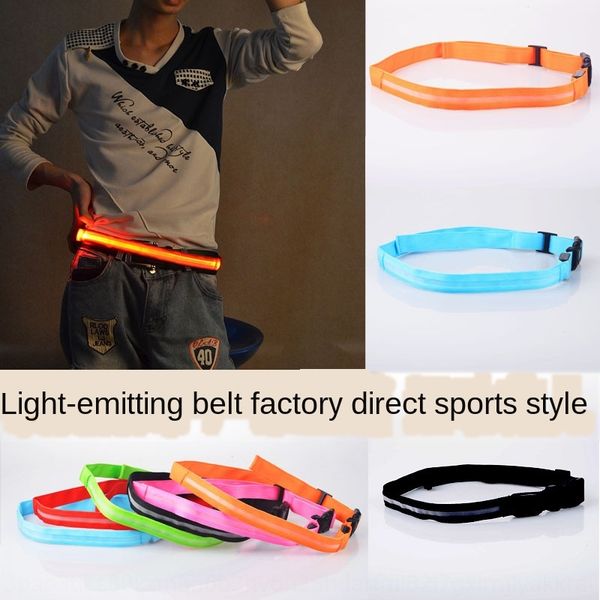 

polyester led luminous belt riding mountaineering warning protective lighting luminous light flash mesh belt sports protective gear
