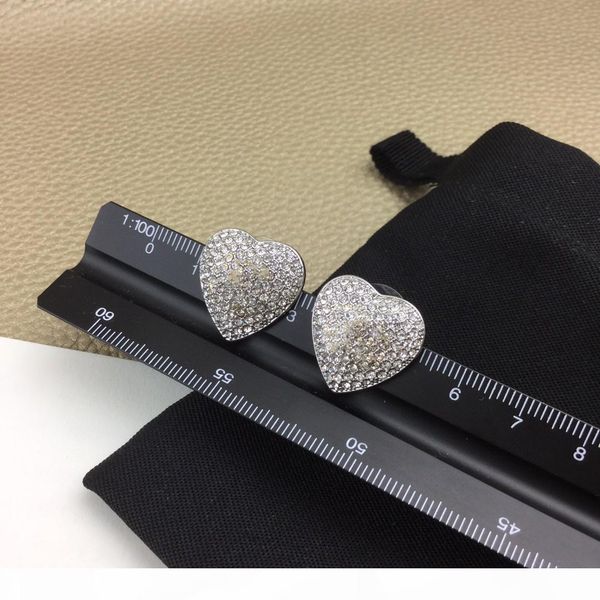 

r new luxury full diamond gold letter c cross designer earrings luxury designer jewelry women earrings, Golden