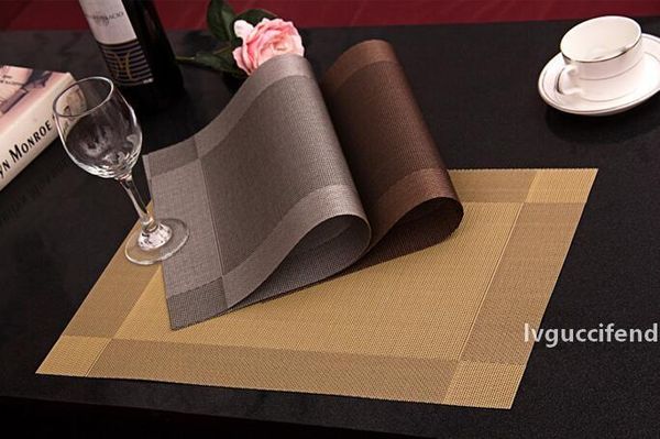 

europe america popular diagonal rectngle frame western-style food pvc mats pads eco friendly antiskid for home restaurants decoration