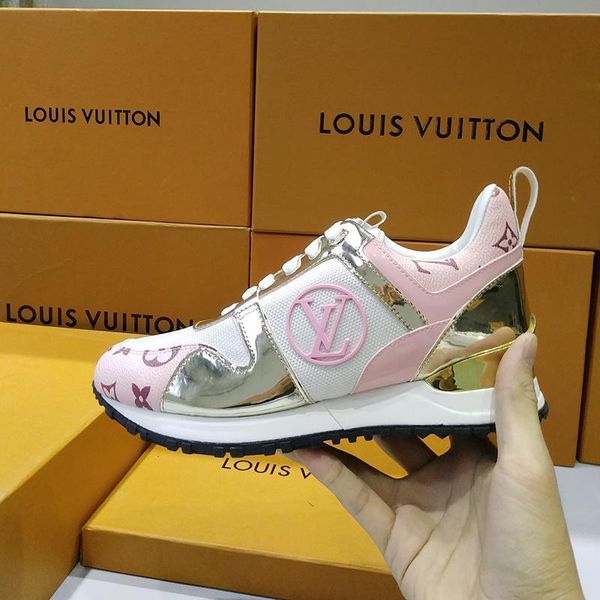 

new womens shoes sneakers flats casual breathable lady shoes casual with origin box zapatos de mujer lace -up luxury run away sneaker fashio, Black