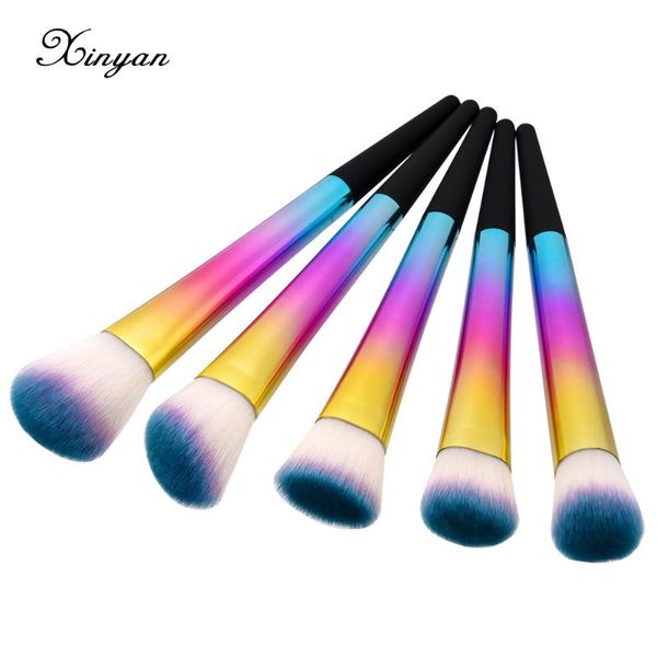 

xinyan colorful makeup brushes set eyeshadow fan-shaped eye concealer cosmetic eyelash beauty tool