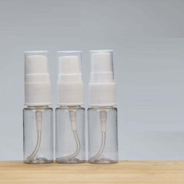 10 ml durchsichtige kleine Parfüm-Sprühflasche aus Kunststoff für Kosmetikverpackungen, leere PET-Kunststoff-Flasche mit feinem Nebel WB2347