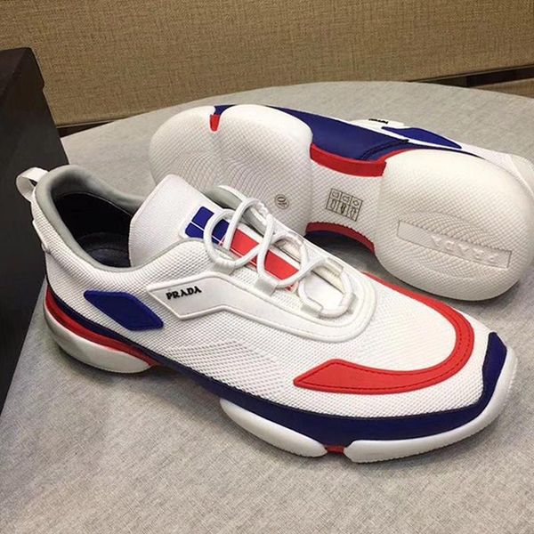 

fashion men casual shoes style platform sneakers chaussures de sport pour hommes with original box knit fabric cloudbust sneakers luxury