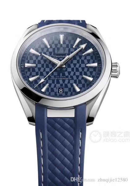 

new luxury designer mens watches super luminous aqua 150m 2813 movement automatic watch rubber strap transparent backside fashion men watch, Slivery;brown