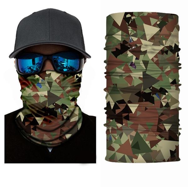 

cycling caps & masks army hiking scarves polyester windproof neck warmer anti uv tactical camouflage face shield bandana scarf gear, Black