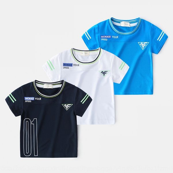 

2020 new baby breathable digital digital cool thin children's short sleeve t-shirt boy's half sleeve t-shirt, Blue