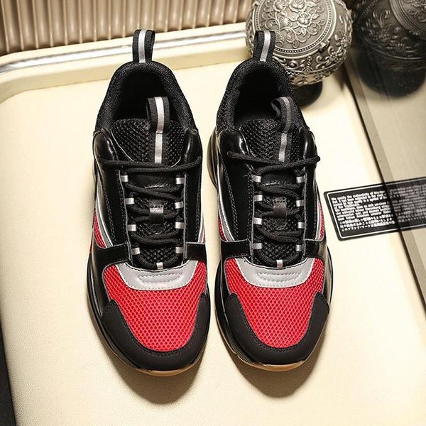 

b22 calfskin sneaker men 's shoes sale chaussures pour hommes outdoor walking lace -up luxury lightweight men casual shoes with origin, Black