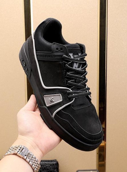 

2020p luxury limited leather daily low casual sneakers, fashionable wild outdoor men's shoes, size: 38-451, Black