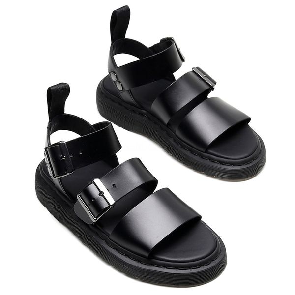 

allenlynn new lady 2020 summer party high heels shoes woman genuine leather boots women design gladiator sandals#360, Black