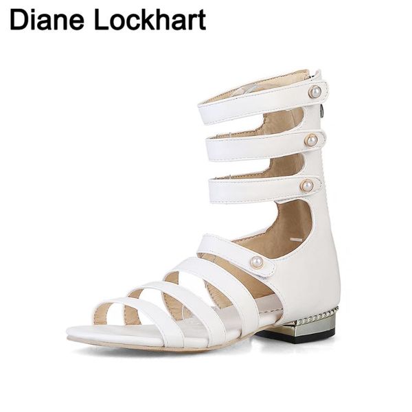 

roman gladiator bandage sandals women flat sandalias botas femininas women shoes girls summer hollow ankle boot retro flats, Black