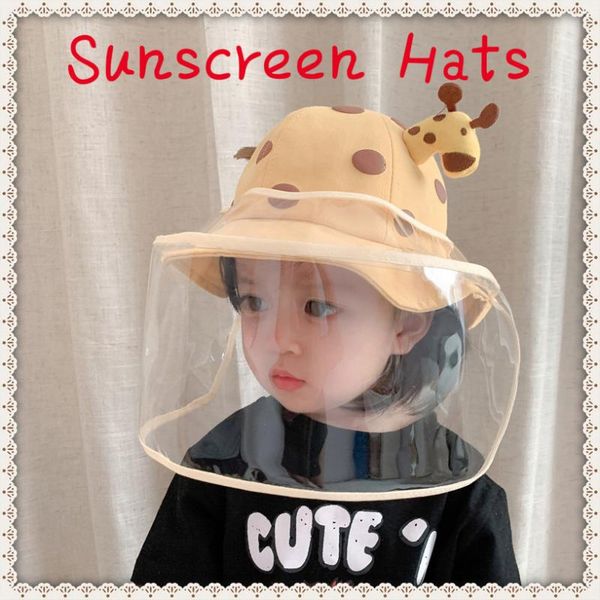 

2 in 1 kids hat sunscreen shield for child high-quality multi-color cute soft comfortable skin-friendly baby hats dropship, Yellow